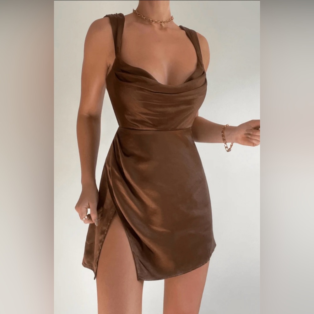 HAVANNA MINI DRESS - BROWN (Runaway The Label) worn once.